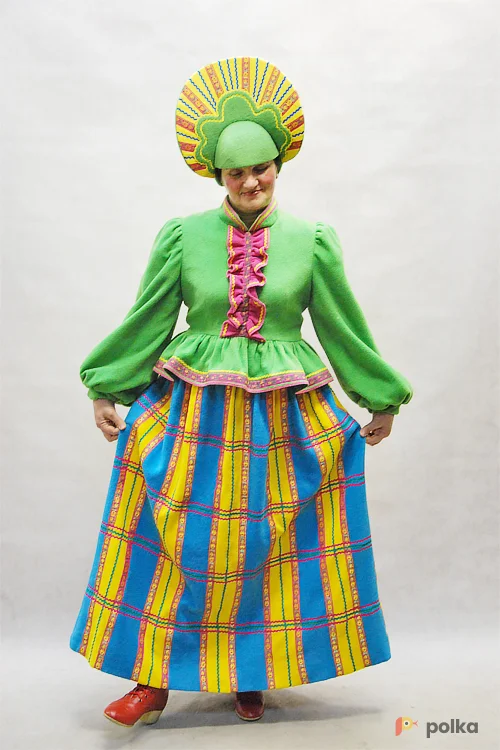 Возьмите "РУССКИЙ НАРОДНЫЙ КОСТЮМ ""Дымковская игрушка"" (флис) №1" напрокат (Фото 1) в Москве