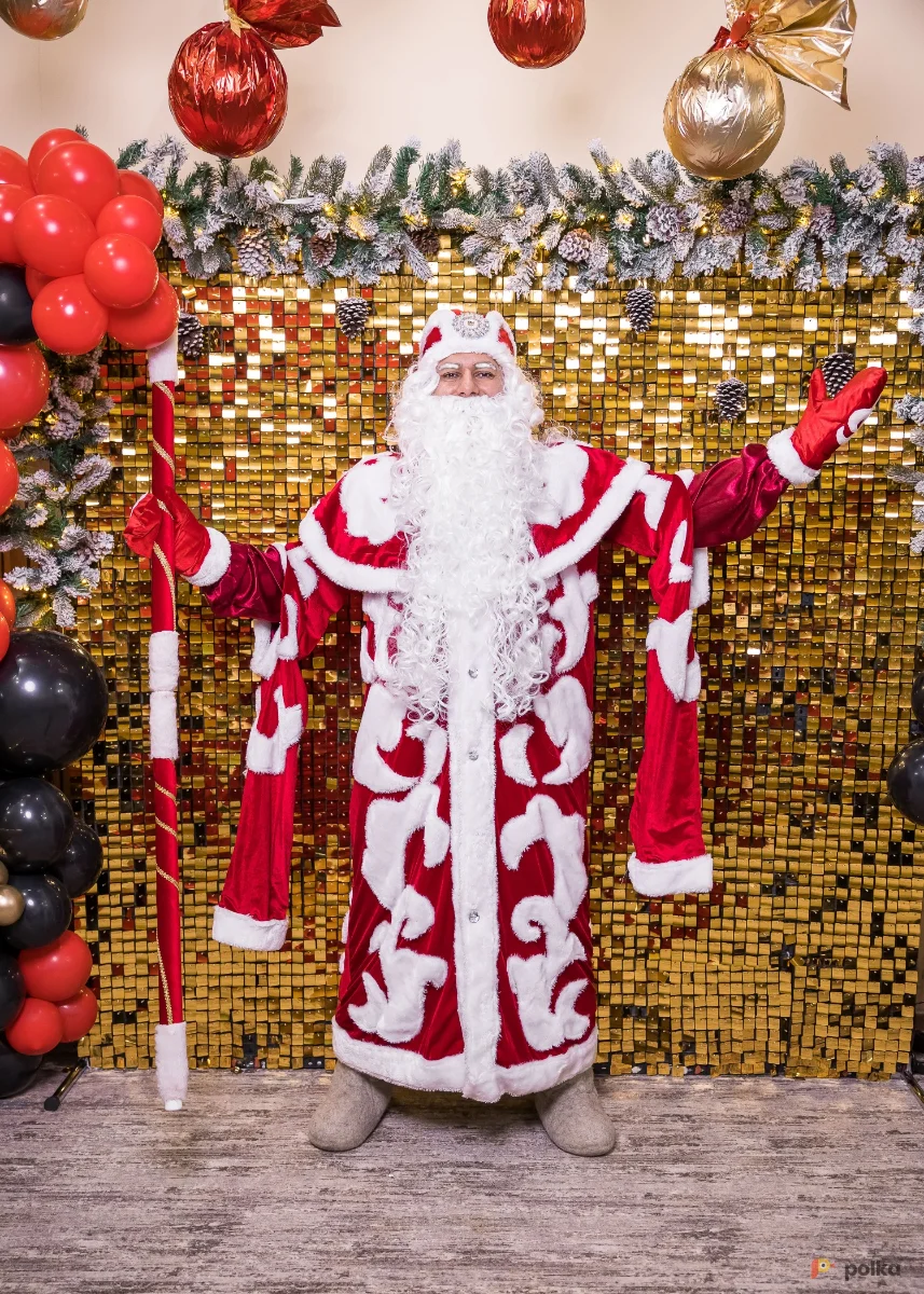 Возьмите Дед Мороз красный вип костюм  напрокат (Фото 1) в Москве