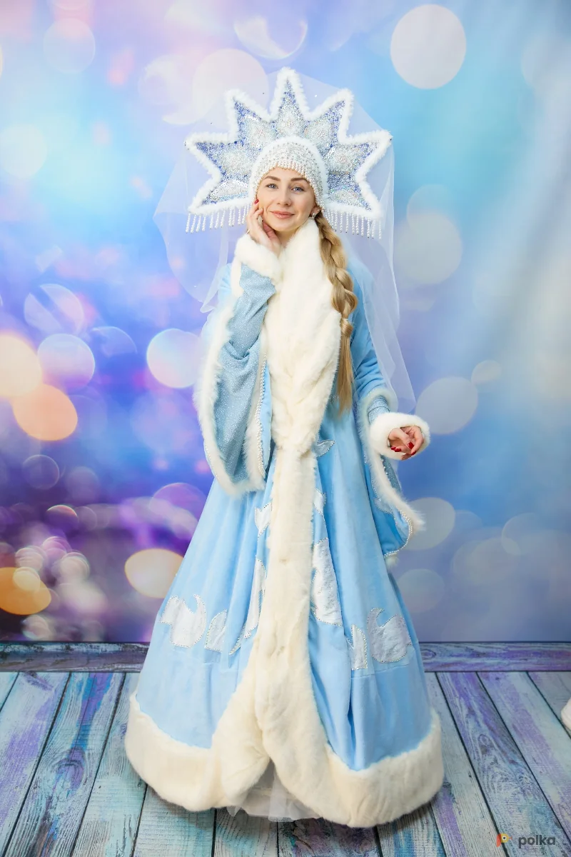 Возьмите Снегурочка вип голубая костюм  напрокат (Фото 1) в Москве