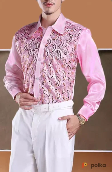 Возьмите Рубашка диско розовая напрокат (Фото 1) в Москве