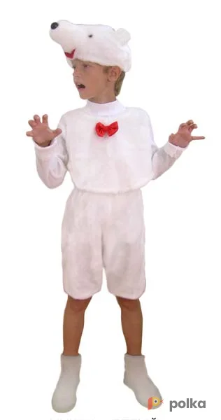 Возьмите Мишка белый детский костюм напрокат (Фото 1) в Москве
