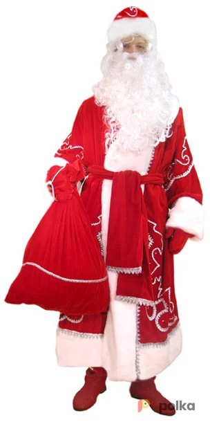 Возьмите Мороз красный бархат Костюм напрокат (Фото 1) в Москве