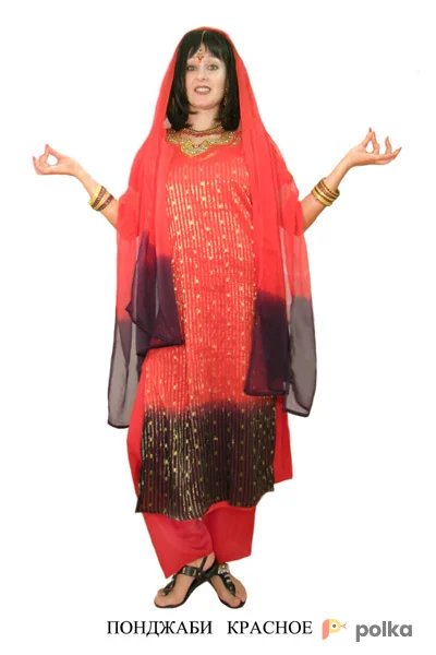 Возьмите Костюм Индианка в красном напрокат (Фото 1) в Москве