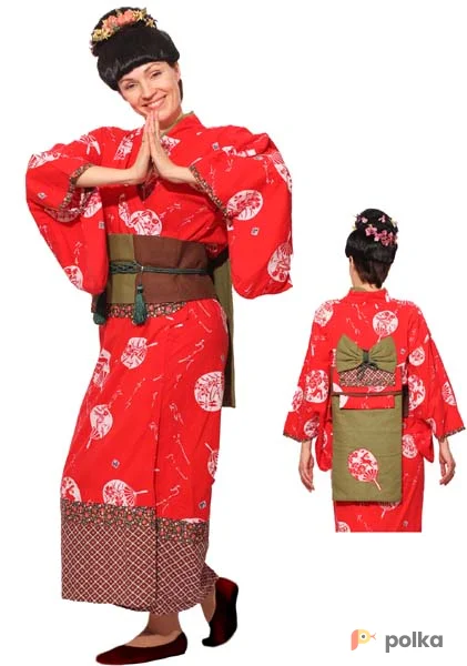 Возьмите Гейша красная хлопок Костюм напрокат (Фото 1) в Москве