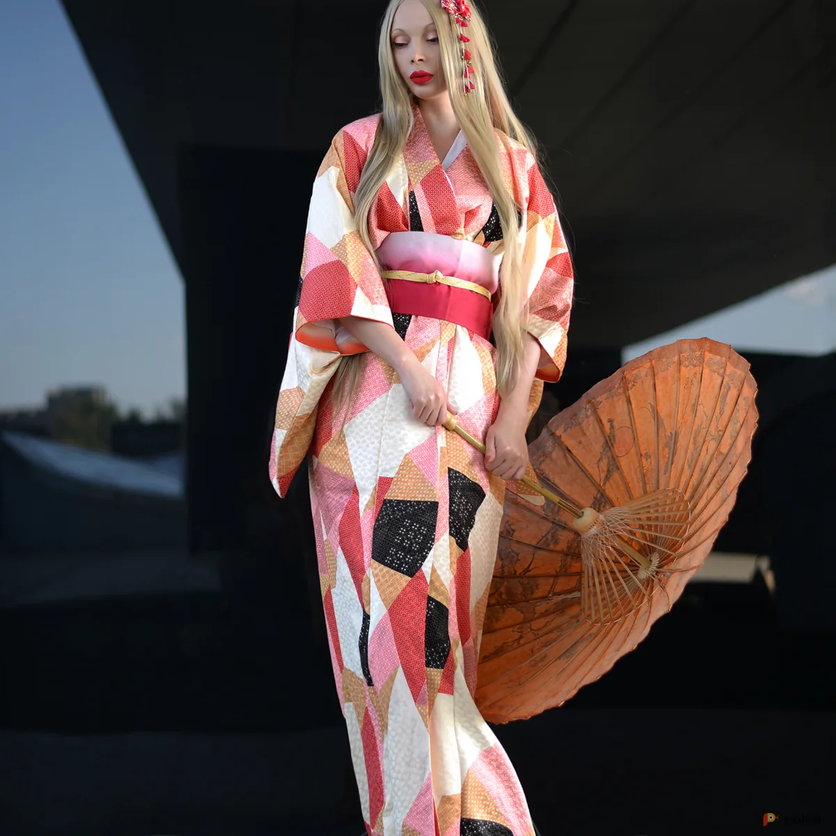 Возьмите Кимоно японское женское Amai 甘い напрокат (Фото 1) в Москве