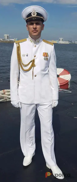 Возьмите Капитан китель белый костюм напрокат (Фото 1) в Москве