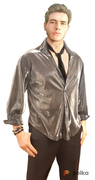 Возьмите Рубашка мужская серебро напрокат (Фото 1) в Москве