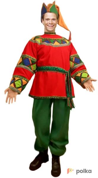 Возьмите Скоморох красный утепленный Костюм напрокат (Фото 1) в Москве