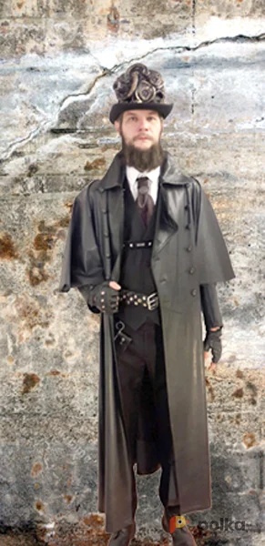 Возьмите Стимпанк плащ черный Костюм напрокат (Фото 1) в Москве