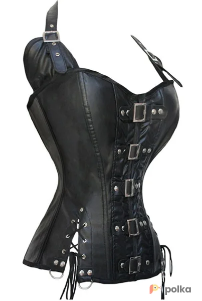 Возьмите Корсет женский черный кожаный напрокат (Фото 1) в Москве