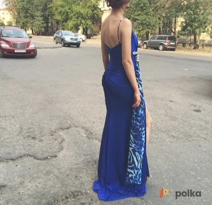 Возьмите Платье синее вечернее  напрокат (Фото 1) в Москве