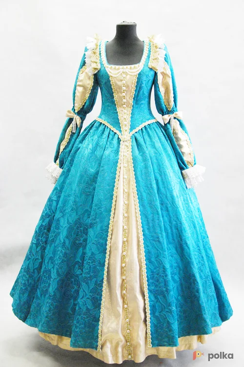 Возьмите ПЛАТЬЕ (бирюзовый жакард) напрокат (Фото 1) в Москве