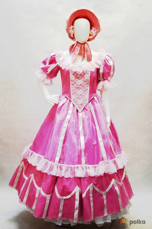 Возьмите ПЛАТЬЕ БИДЕРМЕЙЕР №3 (розовый шелк) 1830-1850 г. напрокат (Фото 1) в Москве