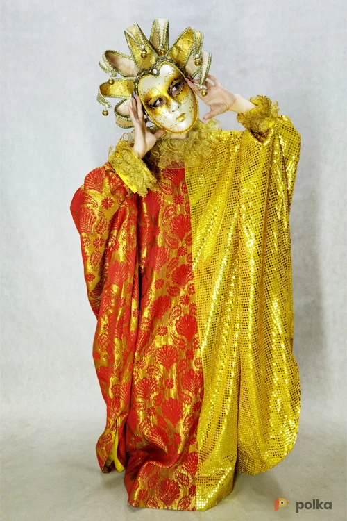 Возьмите КОСТЮМ МАСКА ЗОЛОТОЙ ШУТ напрокат (Фото 1) в Москве