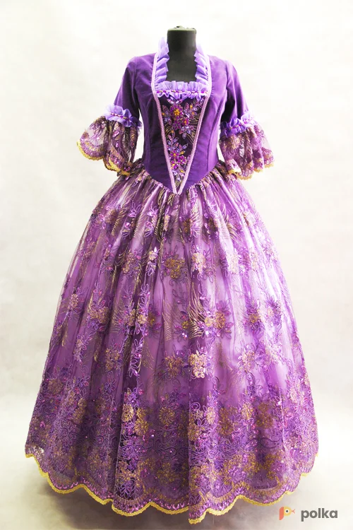 Возьмите ПЛАТЬЕ (фиолетовый бархат) напрокат (Фото 1) в Москве