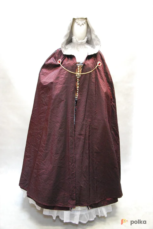 Возьмите "ПЛАЩ С КАПЮШОНОМ ИСТОРИЧЕСКИЙ ЖЕНСКИЙ ""ВЕНЕЦИЯ"" (ТАФТА) №3" напрокат (Фото 1) в Москве