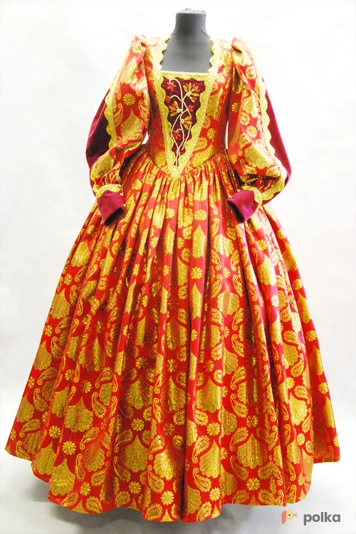 Возьмите ПЛАТЬЕ (красная парча) напрокат (Фото 1) в Москве