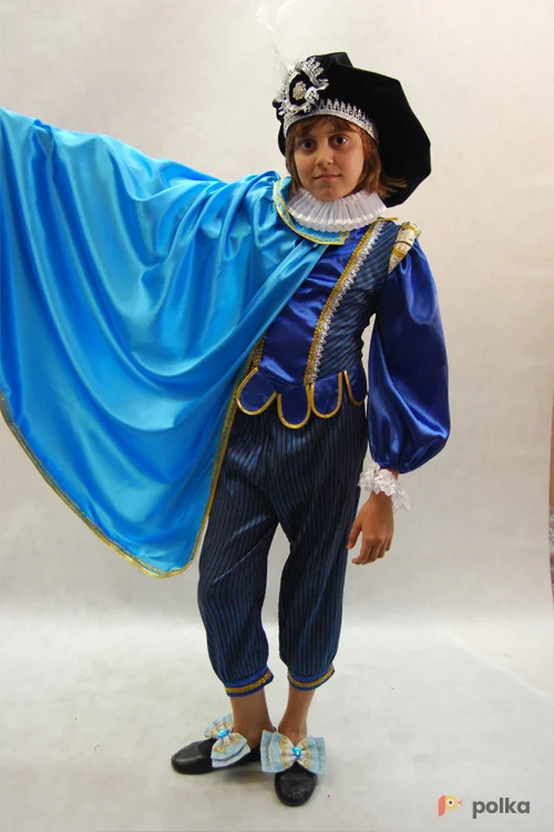 Возьмите КОСТЮМ ПРИНЦ, ПАЖ №6 (синий шелк) напрокат (Фото 1) в Москве