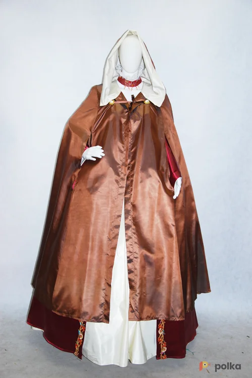 Возьмите "ПЛАЩ С КАПЮШОНОМ ИСТОРИЧЕСКИЙ ЖЕНСКИЙ ""ВЕНЕЦИЯ"" (ТАФТА) №7" напрокат (Фото 1) в Москве