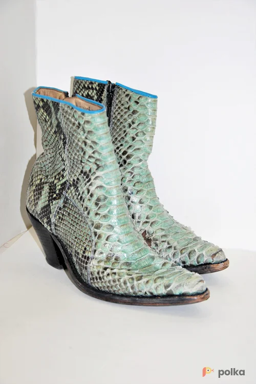 Возьмите КОВБОЙСКИЕ БОТИНКИ ЖЕНСКИЕ (ЗЕЛЕНЫЙ ПИТОН) напрокат (Фото 1) в Москве