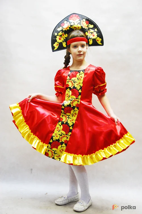 Возьмите "КОСТЮМ КАДРИЛЬНЫЙ ""ХОХЛОМА"" №2" напрокат (Фото 1) в Москве