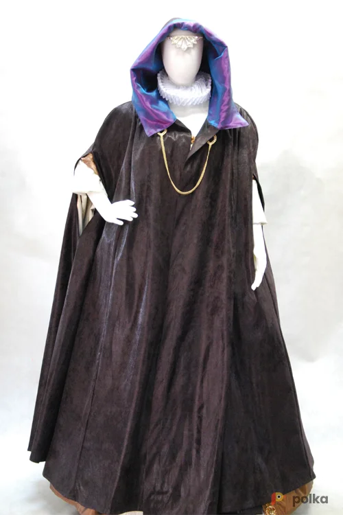 Возьмите "ПЛАЩ С КАПЮШОНОМ ИСТОРИЧЕСКИЙ ЖЕНСКИЙ ""ВЕНЕЦИЯ"" (ТАФТА) №2" напрокат (Фото 1) в Москве