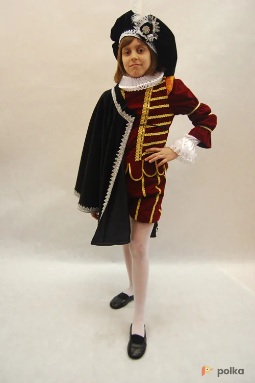 Возьмите КОСТЮМ ПРИНЦ, ПАЖ №8 (бордовый+черный бархат) напрокат (Фото 1) в Москве