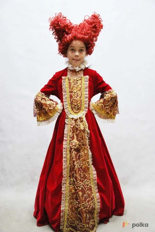 Возьмите КОСТЮМ КРАСНОЙ КОРОЛЕВЫ (детский) №3 напрокат (Фото 1) в Москве