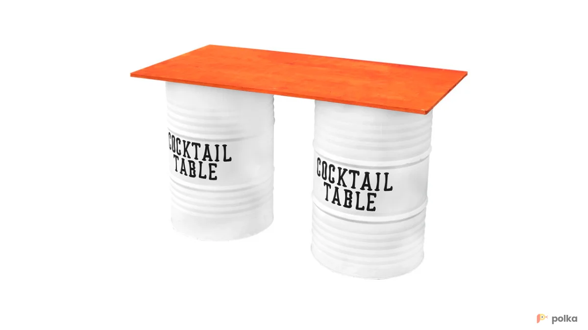 Возьмите Стол коктейльный из белых бочек напрокат (Фото 1) в Москве