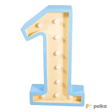 Возьмите Цифра 1 голцбая с лампочками напрокат (Фото 1) В Краснодаре