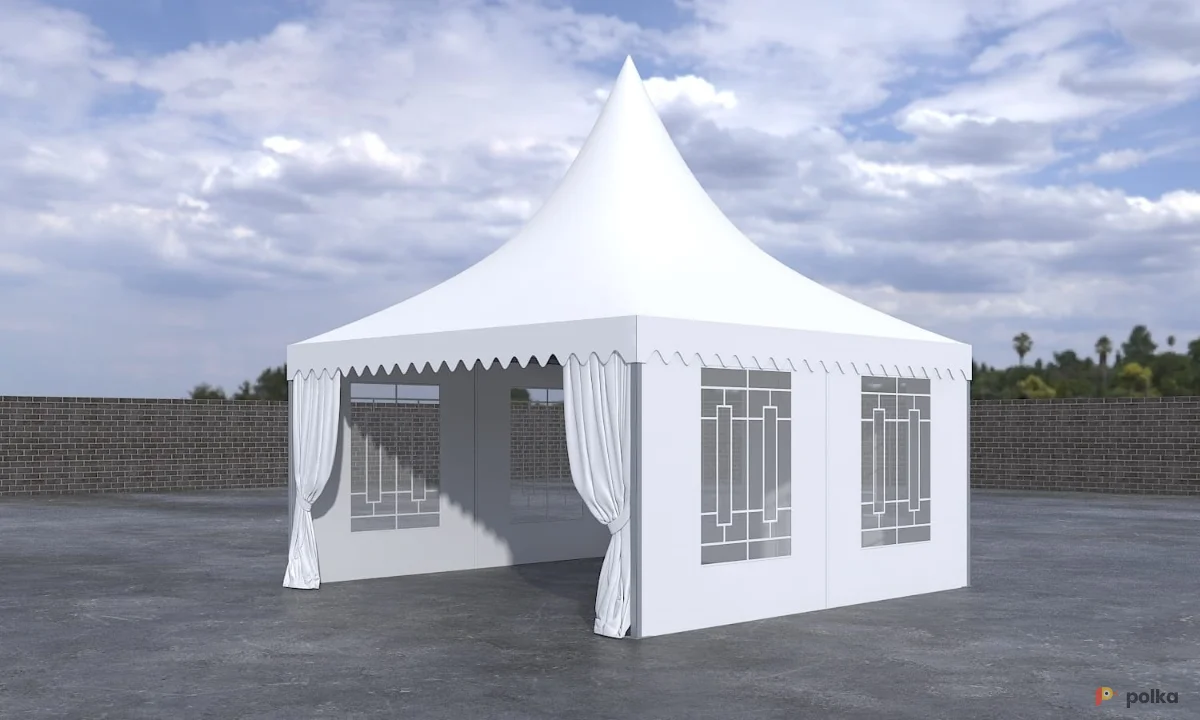 Возьмите Шатер ПАГОДА белый напрокат (Фото 1) в Москве