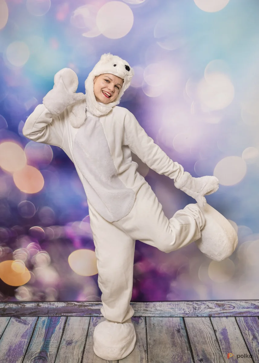 Возьмите Мишка белый костюм напрокат (Фото 1) в Москве