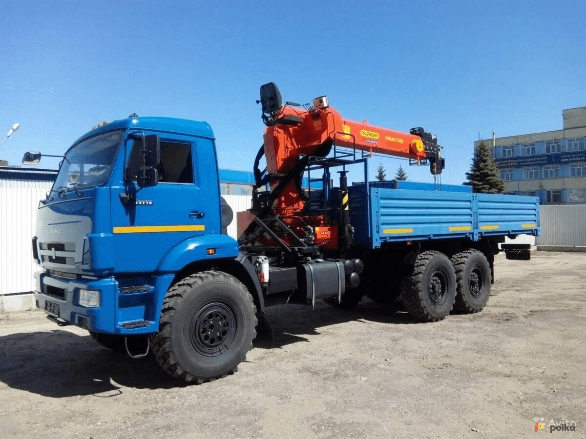 Возьмите Гидроманипулятор Манипулятор Камаз Вездеход 10 тонн, Стрела вылет 22 м - 7,5 тонн + (автовышка 23 метр)  напрокат (Фото 1) в Москве