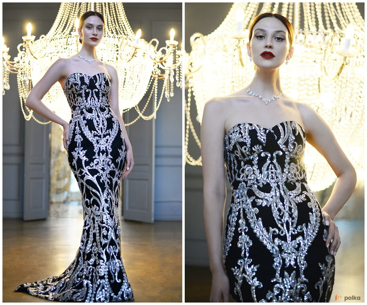 Возьмите Платье вечернее блестящее Oscar напрокат (Фото 1) в Москве