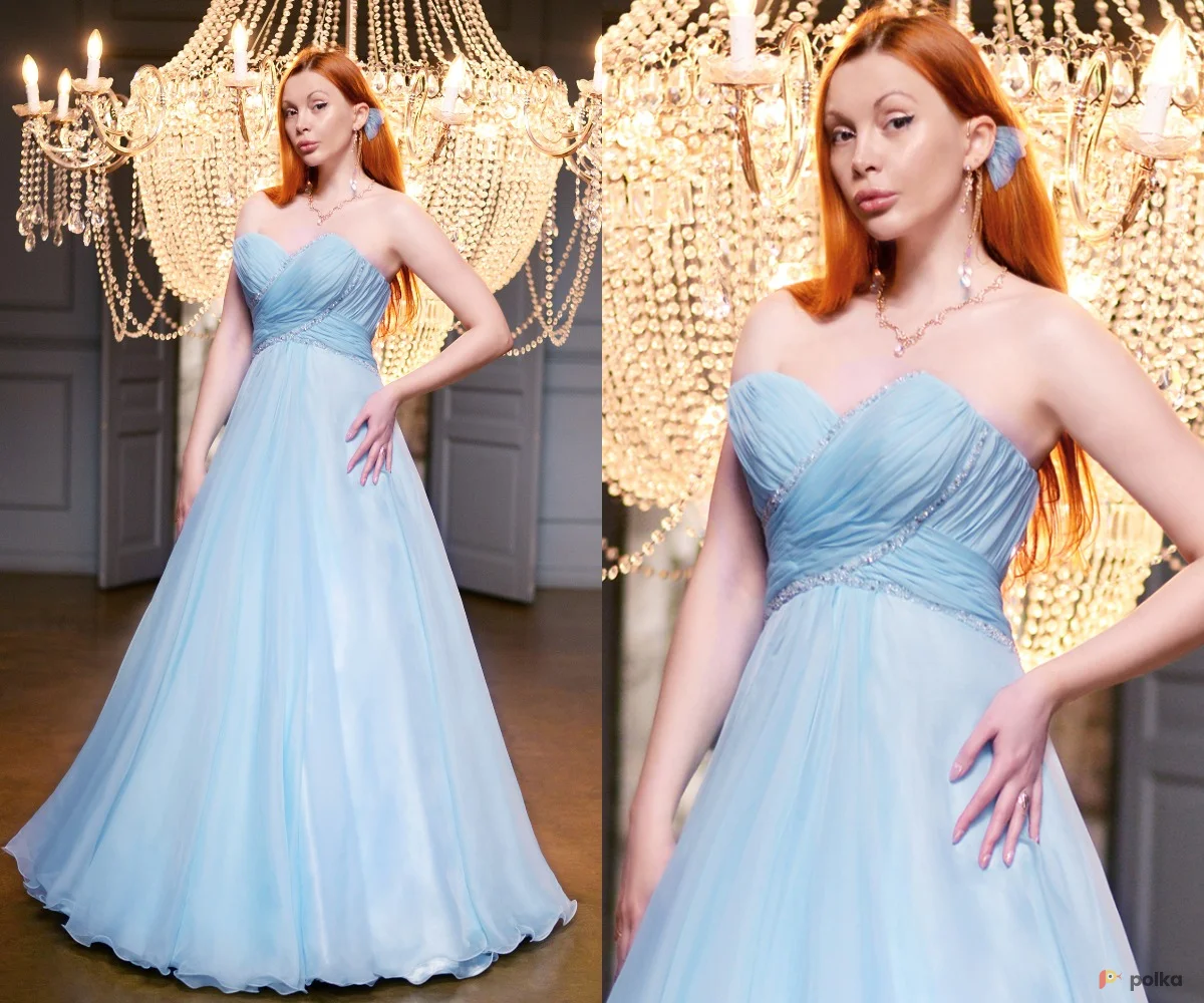 Возьмите Платье бальное пышное голубое Medusa напрокат (Фото 1) в Москве