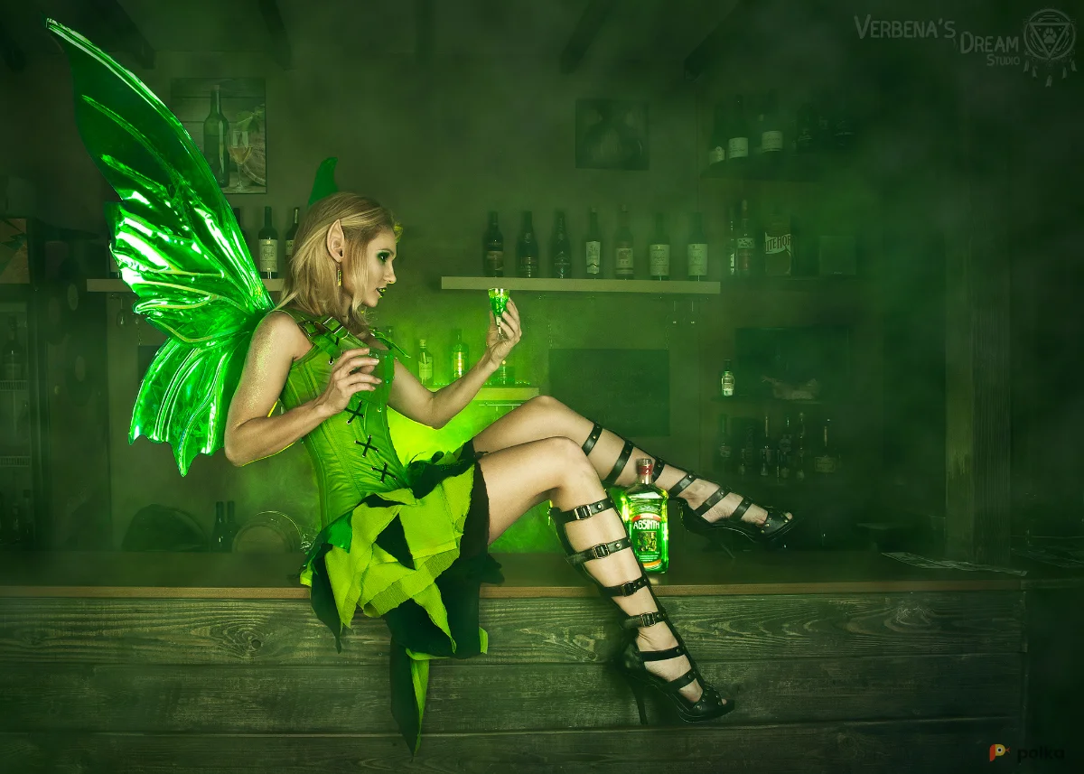 Возьмите Костюм зеленой феи Абсента с крыльями бабочки напрокат (Фото 1) в Москве
