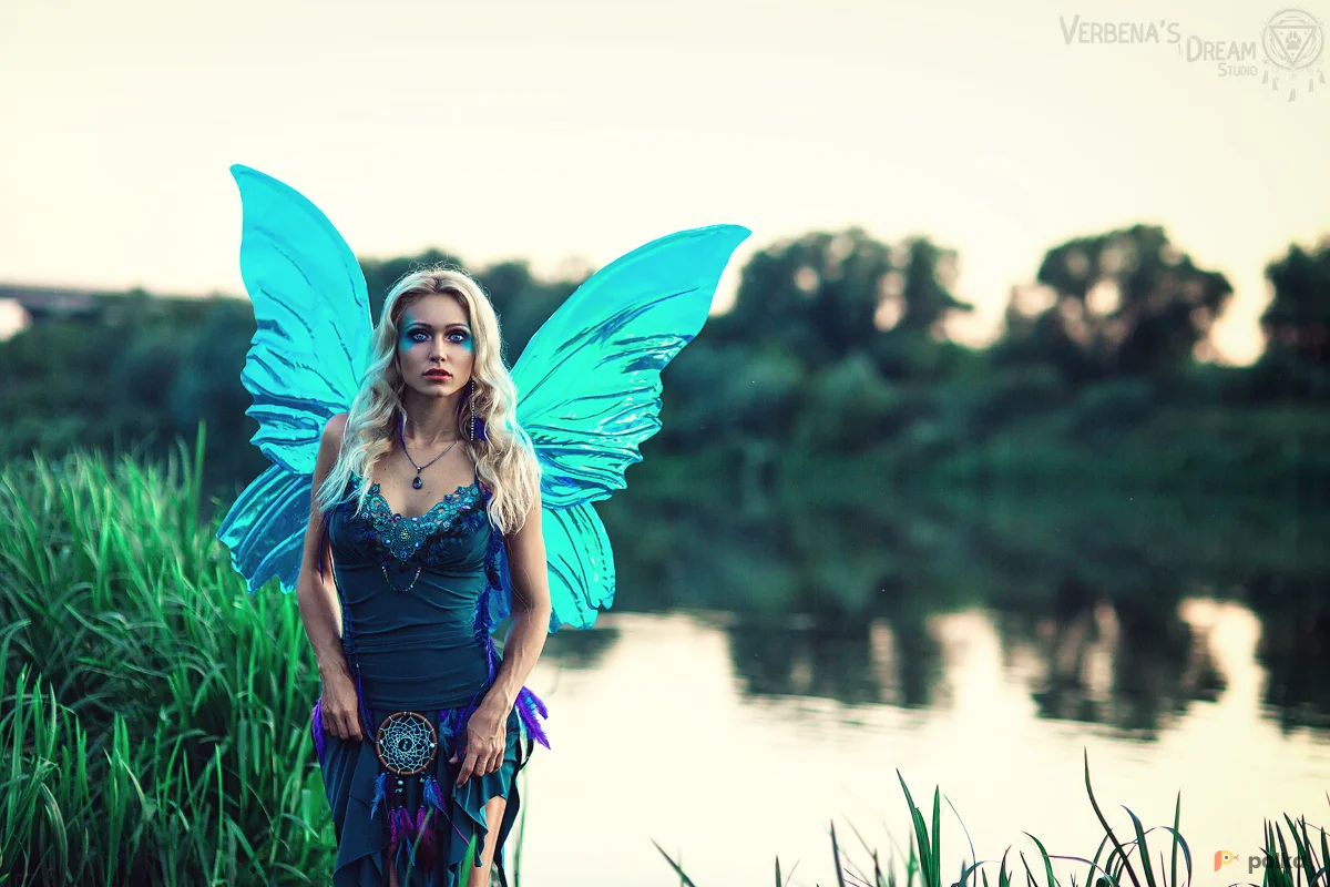 Возьмите Костюм садовой феи пикси фэйри с крыльями бабочки напрокат (Фото 1) в Москве
