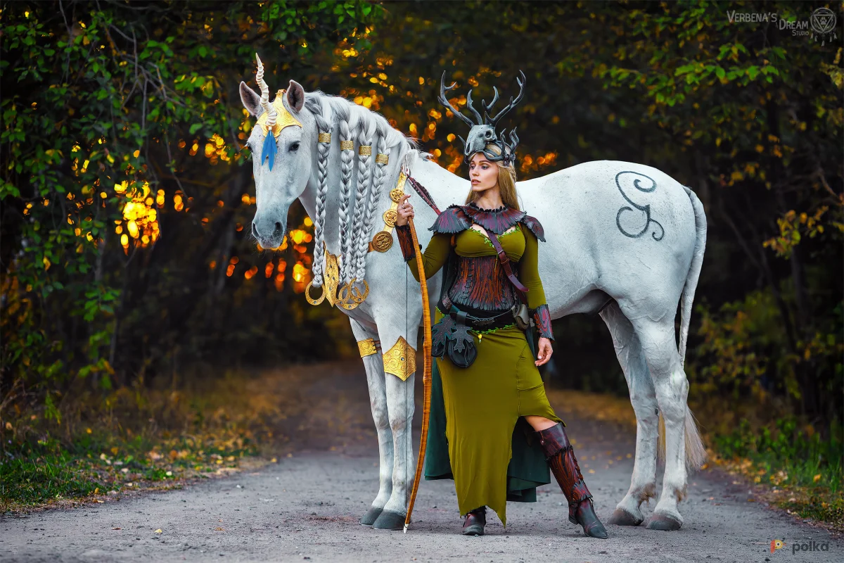 Возьмите Костюм Дриады эльфийки лучницы Герои Меча и магии косплей напрокат (Фото 1) в Москве