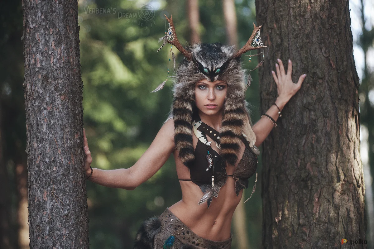 Возьмите Костюм шаманки друида енота лесной волшебницы напрокат (Фото 1) в Москве