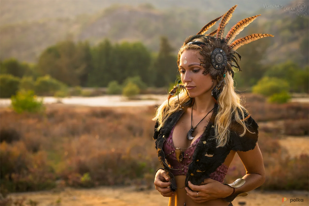 Возьмите Костюм амазонки шаманки друида дикарки травницы напрокат (Фото 1) в Москве