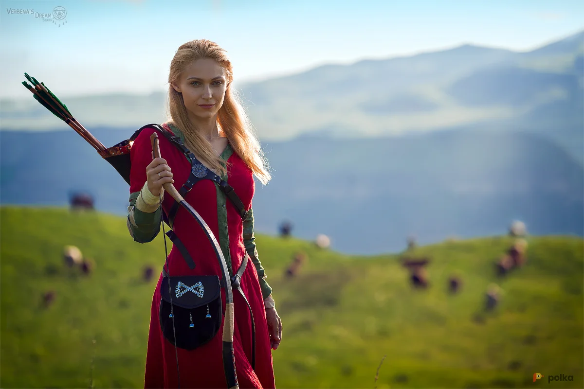 Возьмите Женский средневековый костюм лучницы эльфийки северянки принцессы викингов игра престолов напрокат (Фото 1) в Москве