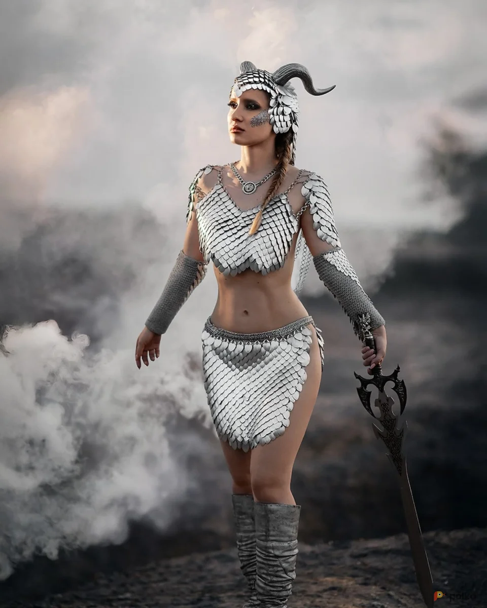 Возьмите Женский костюм дракона кольчуга стальная чешуя  напрокат (Фото 1) в Москве