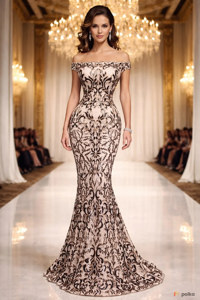 Возьмите Платье вечернее Гжель напрокат (Фото 1) в Москве