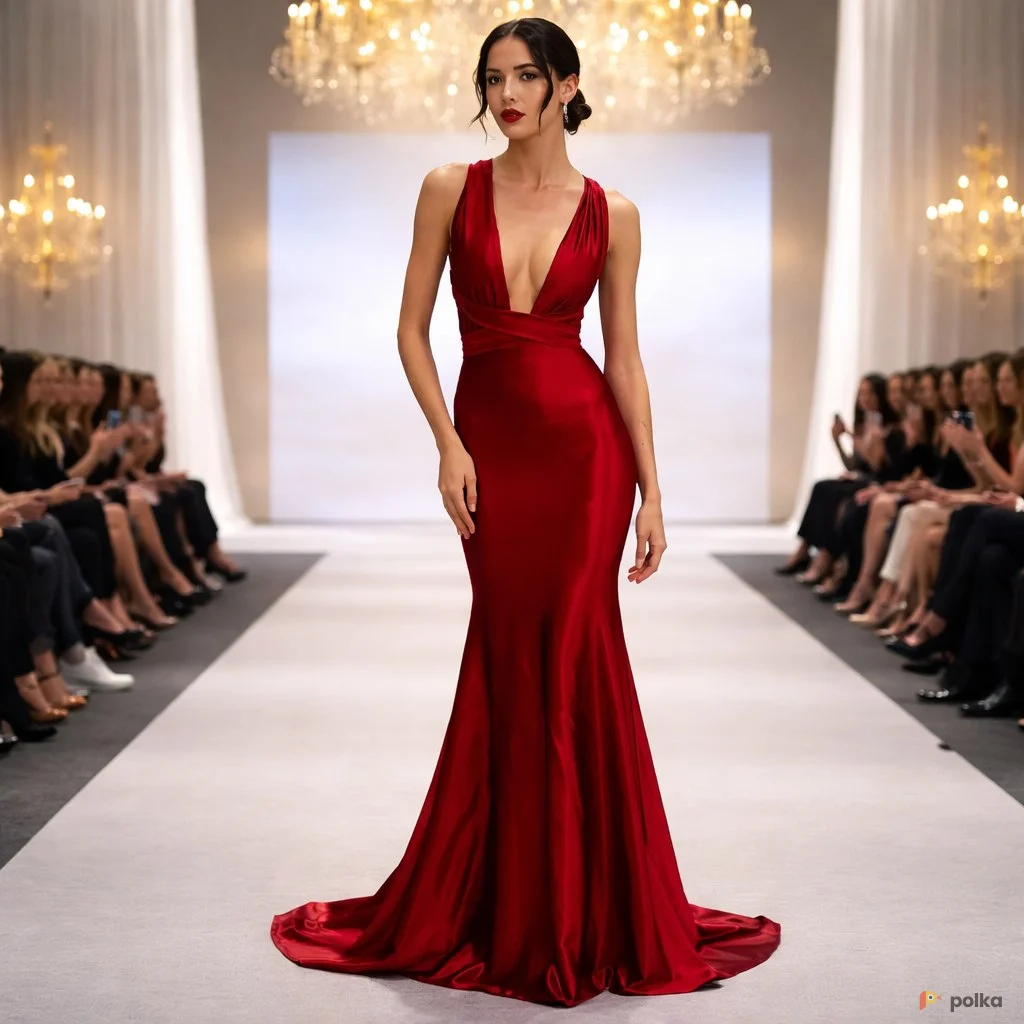 Возьмите Платье со шлейфом Fatale Red напрокат (Фото 1) в Москве