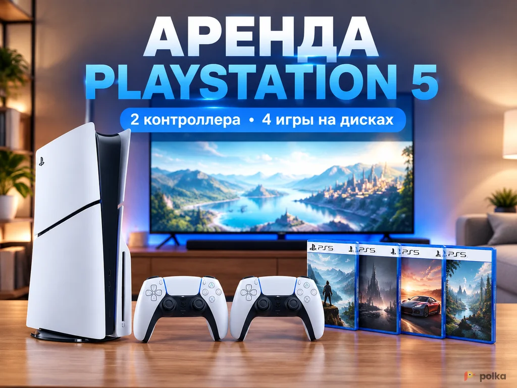 Возьмите PlayStation 5 Slim Disc Edition напрокат (Фото 1) в Москве