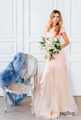 Возьмите Нежное вечернее платье розового цвета напрокат (Фото 1) в Москве