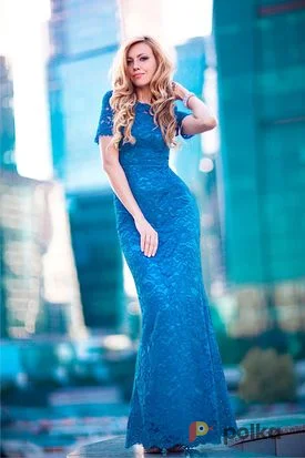 Возьмите Элегантное синее вечернее платье напрокат (Фото 1) в Москве