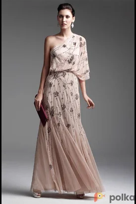 Возьмите Платье Adrianna Papell Biege Tulle Gown напрокат (Фото 1) в Москве