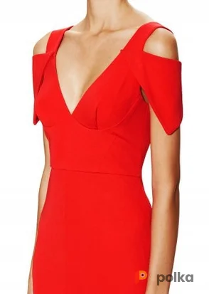 Возьмите Платье Betsy and Adam Red Gown Cut Out Traingle напрокат (Фото 1) в Москве