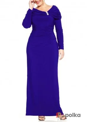 Возьмите Платье XSCAPE Blue Rushed Gown+ напрокат (Фото 1) в Москве